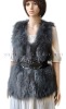 YR-029 Luxury feeling Genuine blue fox belly fur vest