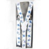 2.5cm width elastic suspender with flower printing