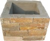 Square ledger slate stone column