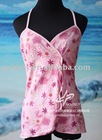 Flower printing ladies sex tank top vest