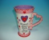 Anaglyph Ceramic mugs,hand painting mugs