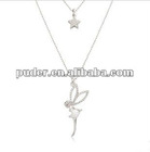 Angel and star pendant necklace