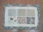 flower print embroidery floor mat