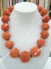 20" 26-35mm natural coral necklace