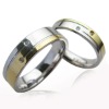 925 Sterling Silver Two Tones Couple Rings