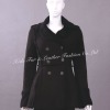 Double Face Cut Lamb Fur Black Jacket./Coat Long style