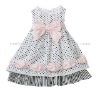 Baby girls ribbon ruffle party dress