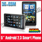 NEW GPS WiFi Unlocked GSM+3G 5 inch Android 2.3 A8500+ Phone