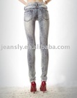 blue and white porcelain snow wash skinny jeans