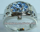 fashion silver ring design for girls and boys with crystal