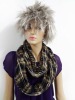 girl polyester checked neck warmer