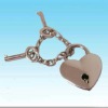 Zinc alloy heart shape diary lock and key,diary lock