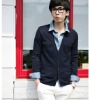 Wholes sales men cardigan fashion 2012 clothing long sleeve simple solid color button colosed casual 7 colors L-XL