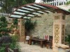 Garden Awning Wood-Steel{HB-YP1}