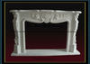 White Stone Fireplace Mantel, Angel Fireplace Frame