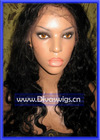 wholesale black wavy 100% human hair full lace wig