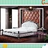 European Style Luxury unique bedroom sets Leather Bed L666