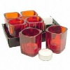 Set of 6 pcs of glass candle holder - ST120131A