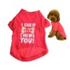 Red Lovely Pet Dogs Cotton Picture Printed Clothes T Shirt Puppy Shirt Apparel