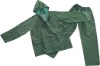 waterproof rainsuit polyester pvc raincoat