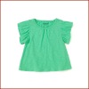 Flutter Cap Sleeve Girls 100% Cotton Slub T-shirt