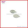 Oval metal jewelry tags with black enamel for high quality jewelry