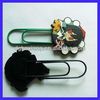 Japanese cartoon character style paper clip, promotional rubber metal papr clip