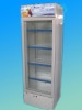 Display cooler, upright refrigerator, vertical refrigerated showcase