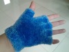 feather yarn gloves