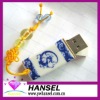 Chinese style USB flash drives with blue and white porcelain pattern