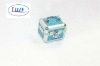 Blue PU Aluminum Jewellery box with competitive price