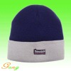 Knitted beanie with embroidery logo