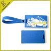 high quality blue soft PVC luggage tag