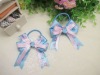 BA-015G Satin Hair Brow-Print Satin Bow