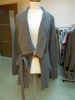 ladies knitted reverse collar cardigan