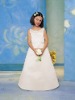 FG056 Fashion satin flower girl dress,flower girl's gown