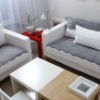 SC-003(gray) Patchwork Rose Sofa Cover