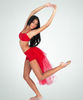 Hot red Dance Shorts with Tulle Back Bustle outfit D05