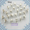 Silver Tone Hearts Studs Spots Punk Rock 10 mm