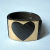 Customized ring jewelry heart engraved bone ring