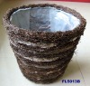 Birch Bark Basket Flower Pot