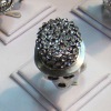 Wholesale finger ring fashion antique sliver finger ring styles More models skull ring with rhinestone with hat JZ-095