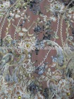 fashion fabric with flower patch embroidery design