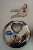 AJF 70mm stainless steel discus padlock with high quality and hardened steel for cabinet lock