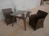 2012 Room saving small square rattan dining set