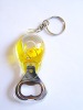 promotion liquid keychain with bottle opener