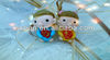 polymer clay cartoon couple mobile pendant bag pendant handmade doll clay figure art wedding promotion gift