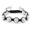 10mm white shamballa bracelets for women