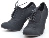 Casual high heel women autumn lace-up shoes 2012