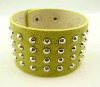 Fashion Punk Faux Leather Bracelet with Dot Rivets